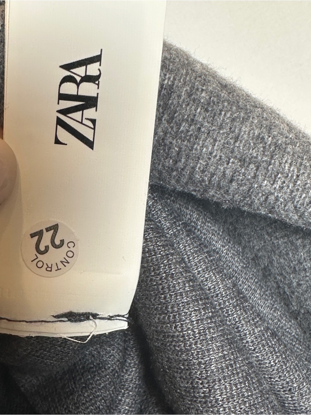 Zara Light Gray Knit A-Line Skirt Size M NWT - Picture 6 of 8